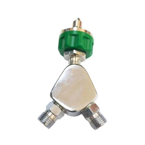 ADAPTADOR DE METAL EN Y PARA TOMA PARA OXIGENO CON ENTRADA OHMEDA