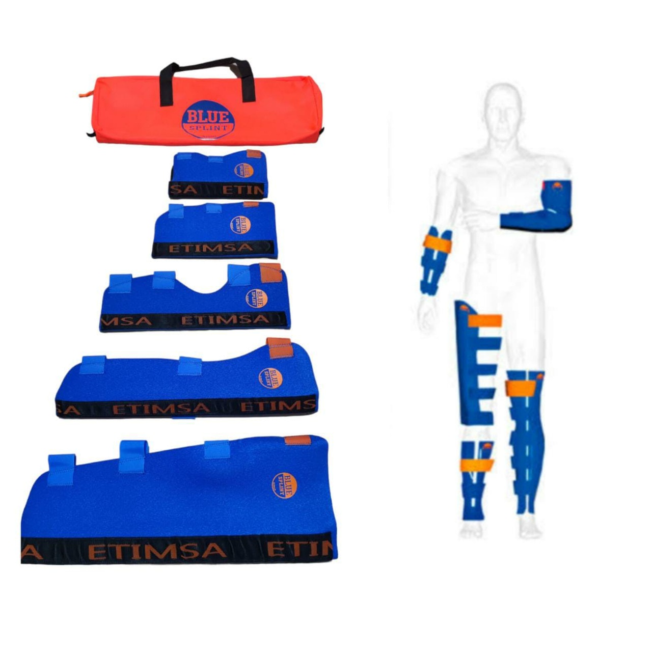 FERULA RIGIDA POR CINCO PIEZAS BLUE SPLINT ETIMSA